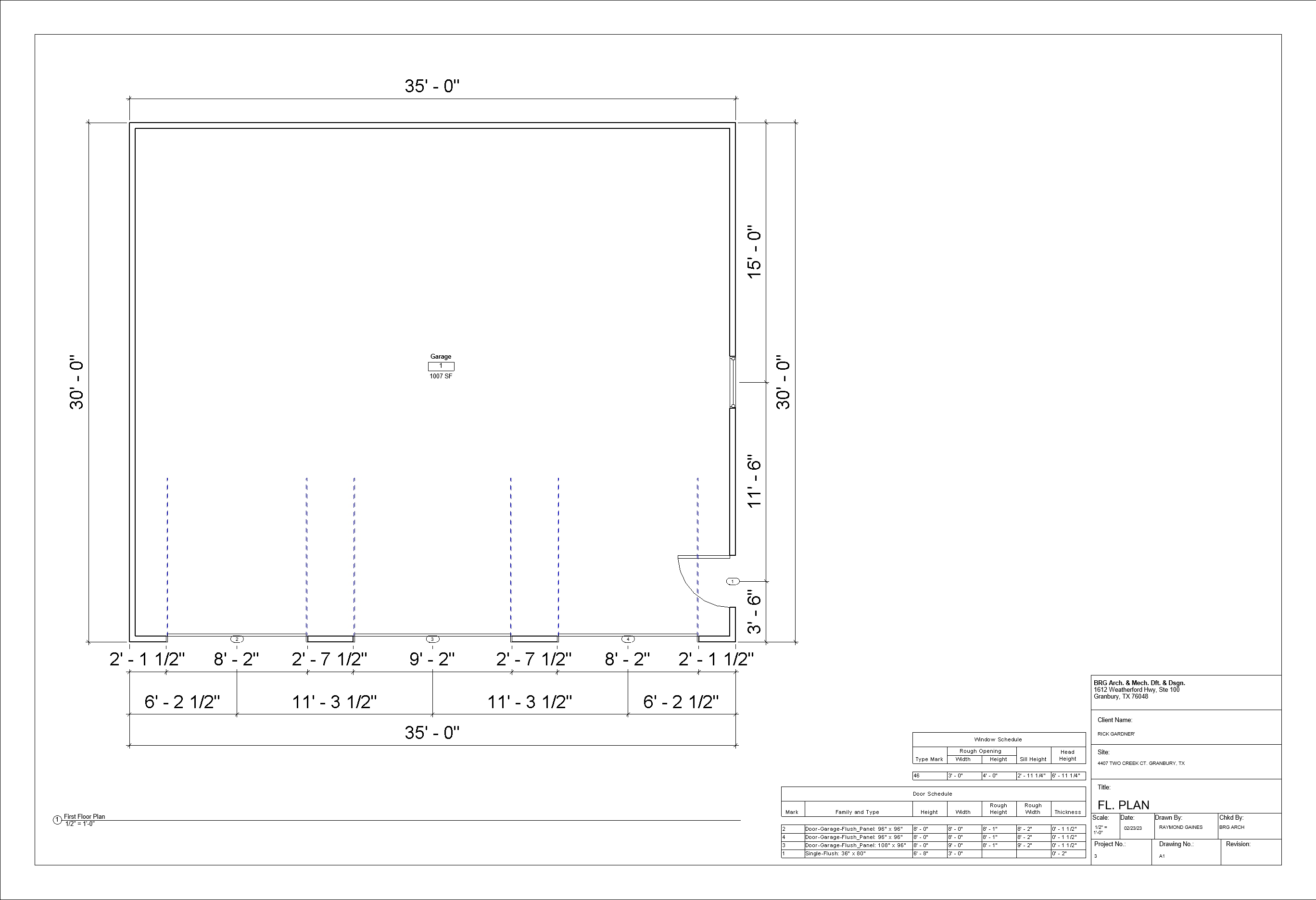 Orthographic view of Floor Plan