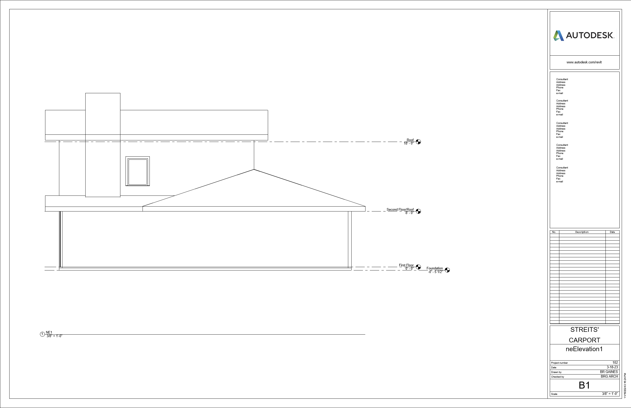 Orthographic view of Roof Plan