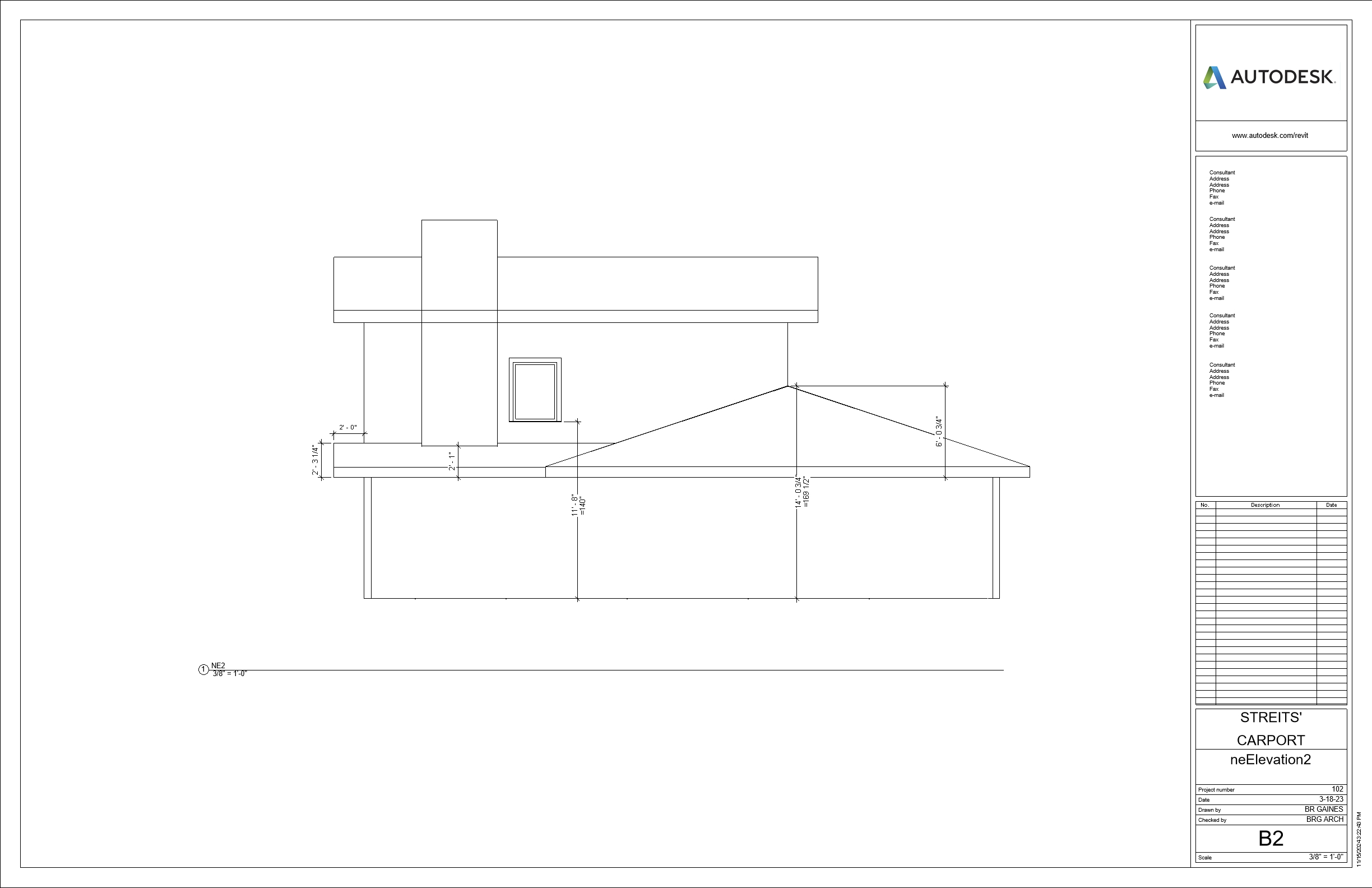 Orthographic view of Roof Plan