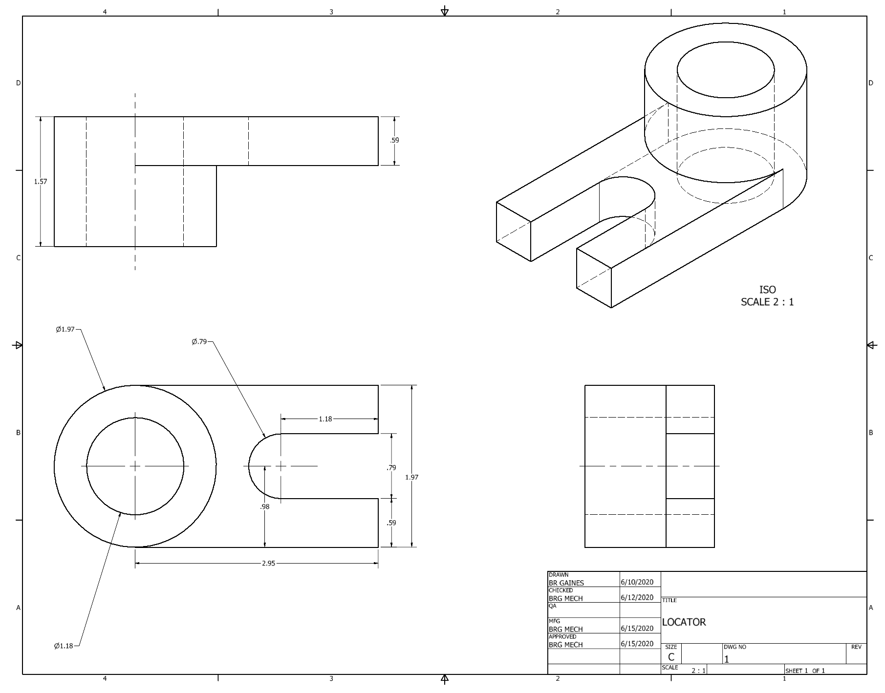 Orthographic Projection of Locator